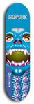 Skateboard deck: Limited edition, North American maple skateboard deck designed by underground artist BellyRash - available widths 7.5 to 8.5 inches in both mellow concave and steep concave shapes. Artwork: SK8PUNX logo brand popsicle-shaped deck