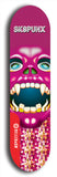 Skateboard deck: Limited edition, North American maple skateboard deck designed by underground artist BellyRash - available widths 7.5 to 8.5 inches in both mellow concave and steep concave shapes. Artwork: SK8PUNX logo brand popsicle-shaped deck