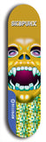 Skateboard deck: Limited edition, North American maple skateboard deck designed by underground artist BellyRash - available widths 7.5 to 8.5 inches in both mellow concave and steep concave shapes. Artwork: SK8PUNX logo brand popsicle-shaped deck