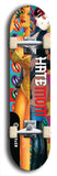 Skateboard deck: Limited edition, North American maple skateboard deck designed by underground artist BellyRash - available widths 7.5 to 8.5 inches in both mellow concave and steep concave shapes. Artwork: HATEMOM logo brand popsicle-shaped deck