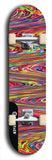 Skateboard deck: Limited edition, North American maple skateboard deck designed by underground artist BellyRash - available widths 7.5 to 8.5 inches in both mellow concave and steep concave shapes. Artwork: ABEX LIQUID brand popsicle-shaped with a multi-colored swirling patterned background