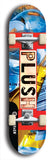 Skateboard deck: Limited edition, North American maple skateboard deck designed by underground artist BellyRash - available widths 7.5 to 8.5 inches in both mellow concave and steep concave shapes. Artwork: PLUSH logo brand popsicle-shaped deck