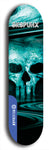 Skateboard deck: Limited edition, North American maple skateboard deck designed by underground artist BellyRash - available widths 7.5 to 8.5 inches in both mellow concave and steep concave shapes. Artwork: SK8PUNX logo brand popsicle-shaped deck