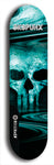 Skateboard deck: Limited edition, North American maple skateboard deck designed by underground artist BellyRash - available widths 7.5 to 8.5 inches in both mellow concave and steep concave shapes. Artwork: SK8PUNX logo brand popsicle-shaped deck