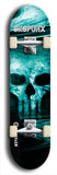 Skateboard deck: Limited edition, North American maple skateboard deck designed by underground artist BellyRash - available widths 7.5 to 8.5 inches in both mellow concave and steep concave shapes. Artwork: SK8PUNX logo brand popsicle-shaped deck