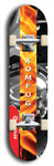 Skateboard deck: Limited edition, North American maple skateboard deck designed by underground artist BellyRash - available widths 7.5 to 8.5 inches in both mellow concave and steep concave shapes. Artwork: XOMFUG logo brand popsicle-shaped deck