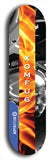 Skateboard deck: Limited edition, North American maple skateboard deck designed by underground artist BellyRash - available widths 7.5 to 8.5 inches in both mellow concave and steep concave shapes. Artwork: XOMFUG logo brand popsicle-shaped deck