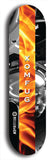 Skateboard deck: Limited edition, North American maple skateboard deck designed by underground artist BellyRash - available widths 7.5 to 8.5 inches in both mellow concave and steep concave shapes. Artwork: XOMFUG logo brand popsicle-shaped deck