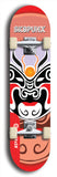 Skateboard deck: Limited edition, North American maple skateboard deck designed by underground artist BellyRash - available widths 7.5 to 8.5 inches in both mellow concave and steep concave shapes. Artwork: SK8PUNX logo brand popsicle-shaped deck