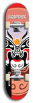 Skateboard deck: Limited edition, North American maple skateboard deck designed by underground artist BellyRash - available widths 7.5 to 8.5 inches in both mellow concave and steep concave shapes. Artwork: SK8PUNX logo brand popsicle-shaped deck