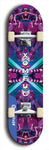 Skateboard deck: Limited edition, North American maple skateboard deck designed by underground artist BellyRash - available widths 7.5 to 8.5 inches in both mellow concave and steep concave shapes. Artwork: XOMFUG logo brand popsicle-shaped deck