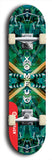 Skateboard deck: Limited edition, North American maple skateboard deck designed by underground artist BellyRash - available widths 7.5 to 8.5 inches in both mellow concave and steep concave shapes. Artwork: XOMFUG logo brand popsicle-shaped deck