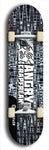 Skateboard deck: Limited edition, North American maple skateboard deck designed by underground artist BellyRash - available widths 7.5 to 8.5 inches in both mellow concave and steep concave shapes. Artwork: ANGRY CRAPFREAK brand popsicle-shaped with a multi-colored patterned background