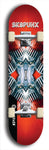 Skateboard deck: Limited edition, North American maple skateboard deck designed by underground artist BellyRash - available widths 7.5 to 8.5 inches in both mellow concave and steep concave shapes. Artwork: SK8PUNX logo brand popsicle-shaped deck
