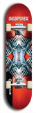 Skateboard deck: Limited edition, North American maple skateboard deck designed by underground artist BellyRash - available widths 7.5 to 8.5 inches in both mellow concave and steep concave shapes. Artwork: SK8PUNX logo brand popsicle-shaped deck