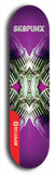 Skateboard deck: Limited edition, North American maple skateboard deck designed by underground artist BellyRash - available widths 7.5 to 8.5 inches in both mellow concave and steep concave shapes. Artwork: SK8PUNX logo brand popsicle-shaped deck