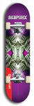 Skateboard deck: Limited edition, North American maple skateboard deck designed by underground artist BellyRash - available widths 7.5 to 8.5 inches in both mellow concave and steep concave shapes. Artwork: SK8PUNX logo brand popsicle-shaped deck