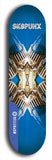 Skateboard deck: Limited edition, North American maple skateboard deck designed by underground artist BellyRash - available widths 7.5 to 8.5 inches in both mellow concave and steep concave shapes. Artwork: SK8PUNX logo brand popsicle-shaped deck