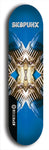 Skateboard deck: Limited edition, North American maple skateboard deck designed by underground artist BellyRash - available widths 7.5 to 8.5 inches in both mellow concave and steep concave shapes. Artwork: SK8PUNX logo brand popsicle-shaped deck