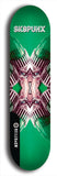 Skateboard deck: Limited edition, North American maple skateboard deck designed by underground artist BellyRash - available widths 7.5 to 8.5 inches in both mellow concave and steep concave shapes. Artwork: SK8PUNX logo brand popsicle-shaped deck