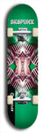 Skateboard deck: Limited edition, North American maple skateboard deck designed by underground artist BellyRash - available widths 7.5 to 8.5 inches in both mellow concave and steep concave shapes. Artwork: SK8PUNX logo brand popsicle-shaped deck