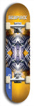 Skateboard deck: Limited edition, North American maple skateboard deck designed by underground artist BellyRash - available widths 7.5 to 8.5 inches in both mellow concave and steep concave shapes. Artwork: SK8PUNX logo brand popsicle-shaped deck