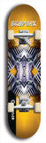 Skateboard deck: Limited edition, North American maple skateboard deck designed by underground artist BellyRash - available widths 7.5 to 8.5 inches in both mellow concave and steep concave shapes. Artwork: SK8PUNX logo brand popsicle-shaped deck