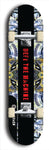 Skateboard deck: Limited edition, North American maple skateboard deck designed by underground artist BellyRash - available widths 7.5 to 8.5 inches in both mellow concave and steep concave shapes. Artwork: DEFYANT GIANT logo brand popsicle-shaped deck