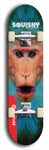 Skateboard deck: Limited edition, North American maple skateboard deck designed by underground artist BellyRash - available widths 7.5 to 8.5 inches in both mellow concave and steep concave shapes. Artwork: SQUISHY logo brand popsicle-shaped deck