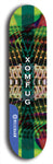 Skateboard deck: Limited edition, North American maple skateboard deck designed by underground artist BellyRash - available widths 7.5 to 8.5 inches in both mellow concave and steep concave shapes. Artwork: XOMFUG logo brand popsicle-shaped deck