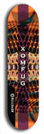 Skateboard deck: Limited edition, North American maple skateboard deck designed by underground artist BellyRash - available widths 7.5 to 8.5 inches in both mellow concave and steep concave shapes. Artwork: XOMFUG logo brand popsicle-shaped deck