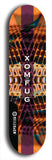 Skateboard deck: Limited edition, North American maple skateboard deck designed by underground artist BellyRash - available widths 7.5 to 8.5 inches in both mellow concave and steep concave shapes. Artwork: XOMFUG logo brand popsicle-shaped deck