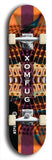 Skateboard deck: Limited edition, North American maple skateboard deck designed by underground artist BellyRash - available widths 7.5 to 8.5 inches in both mellow concave and steep concave shapes. Artwork: XOMFUG logo brand popsicle-shaped deck