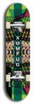 Skateboard deck: Limited edition, North American maple skateboard deck designed by underground artist BellyRash - available widths 7.5 to 8.5 inches in both mellow concave and steep concave shapes. Artwork: XOMFUG logo brand popsicle-shaped deck