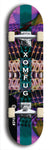 Skateboard deck: Limited edition, North American maple skateboard deck designed by underground artist BellyRash - available widths 7.5 to 8.5 inches in both mellow concave and steep concave shapes. Artwork: XOMFUG logo brand popsicle-shaped deck