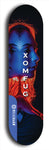 Skateboard deck: Limited edition, North American maple skateboard deck designed by underground artist BellyRash - available widths 7.5 to 8.5 inches in both mellow concave and steep concave shapes. Artwork: XOMFUG logo brand popsicle-shaped deck