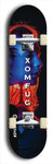 Skateboard deck: Limited edition, North American maple skateboard deck designed by underground artist BellyRash - available widths 7.5 to 8.5 inches in both mellow concave and steep concave shapes. Artwork: XOMFUG logo brand popsicle-shaped deck