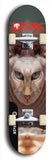 Skateboard deck: Limited edition, North American maple skateboard deck designed by underground artist BellyRash -- available in widths 7.5 to 8.5 inches in both mellow concave and steep concave shapes. Artwork: BUTTUGLY MONSTERS brand popsicle-shaped skateboard deck with monster in background. 