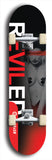 Skateboard deck: Limited edition, North American maple skateboard deck designed by underground artist BellyRash - available widths 7.5 to 8.5 inches in both mellow concave and steep concave shapes. Artwork: REVILED brand popsicle-shaped with a muted erotic woman with red scribbles on her face