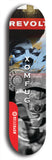 Skateboard deck: Limited edition, North American maple skateboard deck designed by underground artist BellyRash - available widths 7.5 to 8.5 inches in both mellow concave and steep concave shapes. Artwork: XOMFUG logo brand popsicle-shaped deck