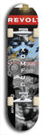 Skateboard deck: Limited edition, North American maple skateboard deck designed by underground artist BellyRash - available widths 7.5 to 8.5 inches in both mellow concave and steep concave shapes. Artwork: XOMFUG logo brand popsicle-shaped deck