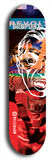 Skateboard deck: Limited edition, North American maple skateboard deck designed by underground artist BellyRash - available widths 7.5 to 8.5 inches in both mellow concave and steep concave shapes. Artwork: SK8PUNX logo brand popsicle-shaped deck