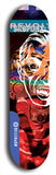 Skateboard deck: Limited edition, North American maple skateboard deck designed by underground artist BellyRash - available widths 7.5 to 8.5 inches in both mellow concave and steep concave shapes. Artwork: SK8PUNX logo brand popsicle-shaped deck