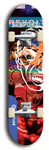 Skateboard deck: Limited edition, North American maple skateboard deck designed by underground artist BellyRash - available widths 7.5 to 8.5 inches in both mellow concave and steep concave shapes. Artwork: SK8PUNX logo brand popsicle-shaped deck