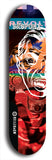Skateboard deck: Limited edition, North American maple skateboard deck designed by underground artist BellyRash - available widths 7.5 to 8.5 inches in both mellow concave and steep concave shapes. Artwork: SK8PUNX logo brand popsicle-shaped deck