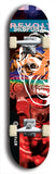 Skateboard deck: Limited edition, North American maple skateboard deck designed by underground artist BellyRash - available widths 7.5 to 8.5 inches in both mellow concave and steep concave shapes. Artwork: SK8PUNX logo brand popsicle-shaped deck
