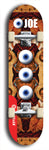Skateboard deck: Limited edition, North American maple skateboard deck designed by underground artist BellyRash - available widths 7.5 to 8.5 inches in both mellow concave and steep concave shapes. Artwork: EYEBALL JOE logo brand popsicle-shaped deck 