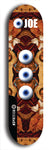 Skateboard deck: Limited edition, North American maple skateboard deck designed by underground artist BellyRash - available widths 7.5 to 8.5 inches in both mellow concave and steep concave shapes. Artwork: EYEBALL JOE logo brand popsicle-shaped deck 
