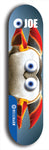 Skateboard deck: Limited edition, North American maple skateboard deck designed by underground artist BellyRash - available widths 7.5 to 8.5 inches in both mellow concave and steep concave shapes. Artwork: EYEBALL JOE logo brand popsicle-shaped deck 