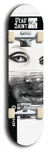 Skateboard deck: Limited edition, North American maple skateboard deck designed by underground artist BellyRash - available widths 7.5 to 8.5 inches in both mellow concave and steep concave shapes. Artwork: DEAD SAINT logo brand popsicle-shaped deck 